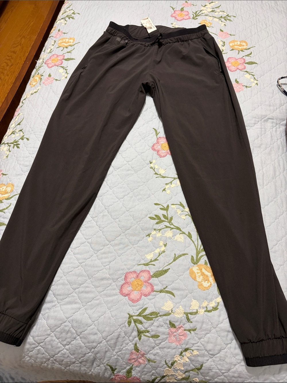 Kalenji Running Pant Run Dry Black PreOwned Ankle Elastic PreOwned Size Small